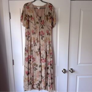 Gorgeous layered Sundance Silk dress in fall colors, size 16, EUC